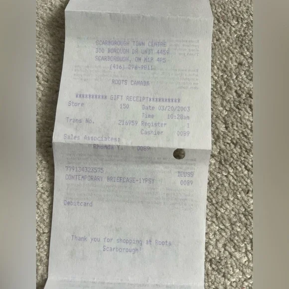 Roots Black Leather Briefcase π¦ - Picture 13 of 16